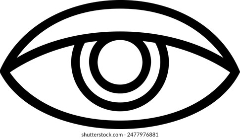eye line icon illustration vector