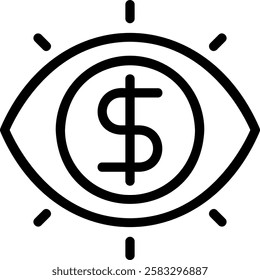 eye line icon illustration vector