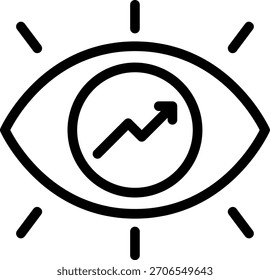 Vector de ilustración de icono de línea de ojo