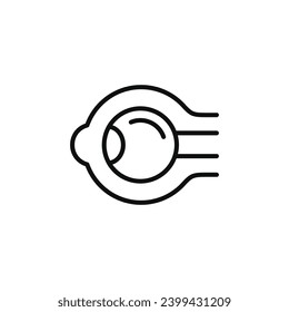 Eye line icon isolated on white background
