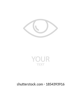 icono de línea ocular, ilustración del vector de contorno.