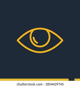 eye line icon, outline vector illustration.