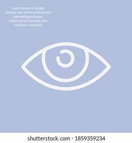 eye line icon, outline vector illustration.