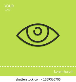 eye line icon, outline vector illustration.