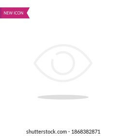 icono de línea ocular, ilustración del vector de contorno.