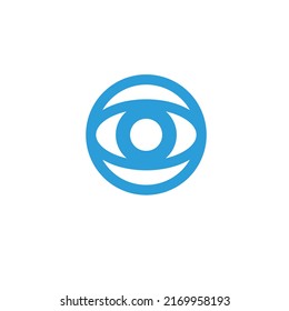 eye line icon outline vector logo illustration linear pictogram isolated on white background