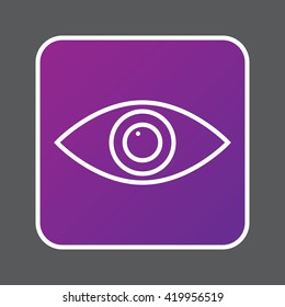 Eye line icon, outline vector logo illustration, linear pictogram