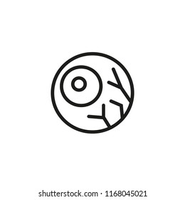 Eye line icon. Sensory, iris, retina. Halloween concept. Vector illustration can be used for topics like optometry, scary, anatomy