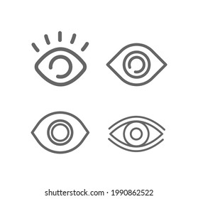 Conjunto de iconos de línea ocular. Visión, aspecto