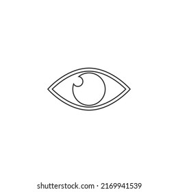 Eye line icon sign.  Vector flat sign