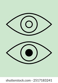 eye line icon vector illustration isolated on white background