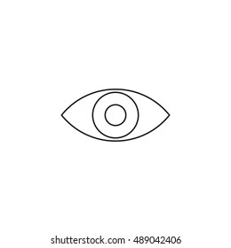 eye line icon, vision outline vector logo illustration, linear pictogram isolated on white