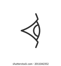 Eye line icon. Web symbol for web and apps. Sign design in outline style. Eye stroke object.