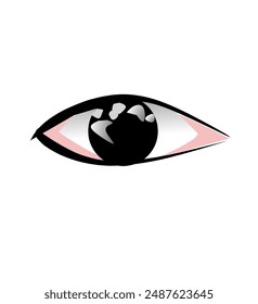 Illustration der Augenlinie, Symbol der Vektorgrafik
