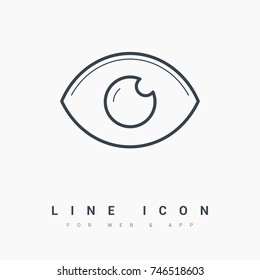 eye line vector icon