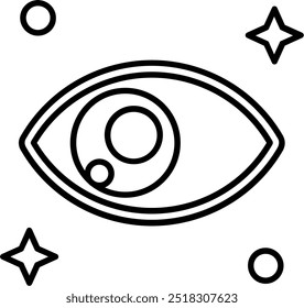 Eye Line vector Icon Design