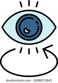 Eye Line vector Icon Design
