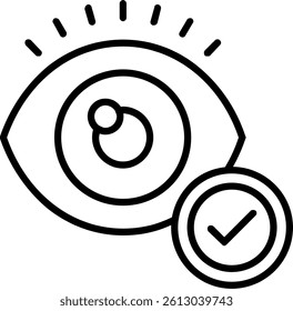 Eye Line Vector Icon Design