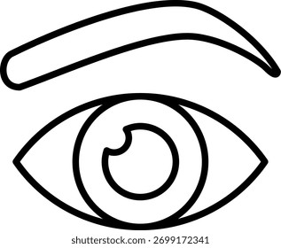 Diseño de icono de Vector de línea de ojos