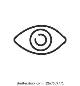 Eye. linear icon. Line with editable stroke