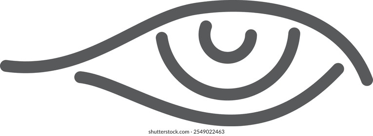 Eye linear icon. Vision symbol. Optical logo