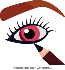 Eye liner or eyeliner vector icon design, beauty and personal care symbol, cosmetics and dermatologist sign, body aesthetics stock illustration, eye makeup artist concept