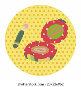 eye liner and eyeshadow theme elements vector,eps
