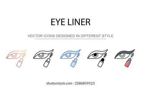 Eye Liner icon design with white background stock illustration