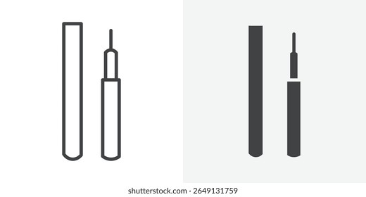 Icono de delineador de ojos Signo de Vector de contorno