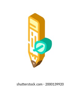 eye liner isometric icon vector. eye liner sign. isolated symbol illustration