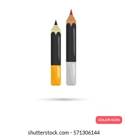 Eye and lip pencils color icon for web and mobile design