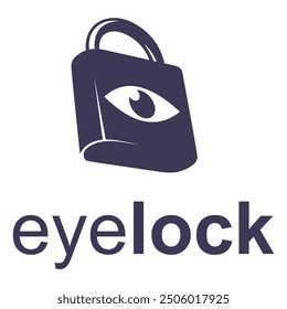eye lock minimalist logo design