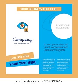 Eye locked Company Brochure Template. Vector Busienss Template