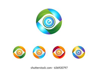 Eye logo abstract colorful