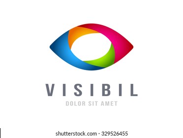 Eye Logo abstract colorful design vector template. Business multi-use logotype concept icon