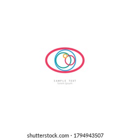 Eye Logo. Abstract logo design. Circle logo. Vector illustration.