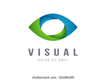 Eye Logo abstract design vector template. Business multi-use logotype concept icon.