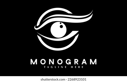 Eye Logo abstract monogram vector template
