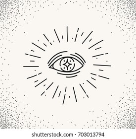 Eye logo astrology vector