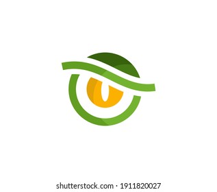 Vector verde del logotipo de los ojos 