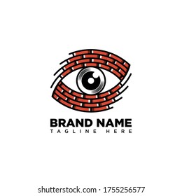 Eye Logo with Brick Elements