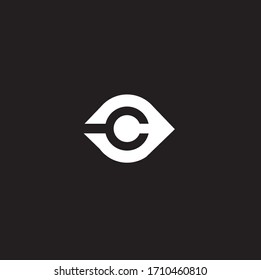 Eye Logo With C letters with abstract shapes, logos - vectors - templates.