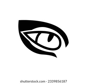 eye logo with cat eye reference.