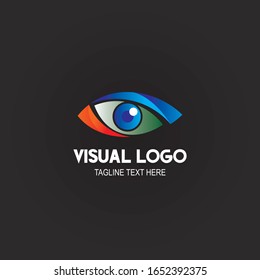 eye logo colorful logo concept ,visual logo and logotype modern style 