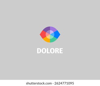 Um visual de formas geométricas coloridas. Sinal vetorial criativo da visão óptica.