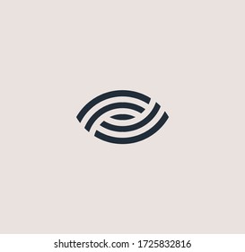 Eye Logo concept. Creative Line emblem design template. Symbol for Corporate Business Identity. Creative Vector graphic element