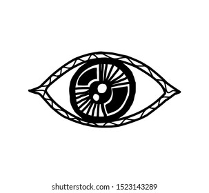 eye logo decorative vector. icon and symbol of eye. eye tattoo inspirations.