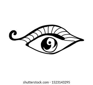 eye logo decorative vector. icon and symbol of eye. eye tattoo inspirations.