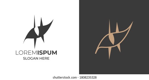 diseño de logotipo de ojos diseño de vectores en blanco y negro .eye sihouette logo plantilla de ilustración vectorial vintage mínimo retro
 línea mono de icono 