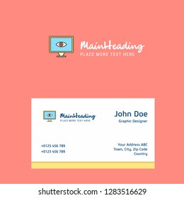 Eye  logo Design with business card template. Elegant corporate identity. - Vector